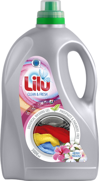 Гель для стирки Lilu Washing gel Universal с ароматом Aroma paradise 5 л - Фото 1 Гель для стирки Lilu Washing gel Universal с ароматом Aroma paradise 5 л - изображение 1