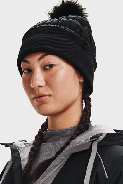 Жіноча чорна шапка Storm Insulated CGI Beanie Under Armour OSFM 1365931-001 - зображення 2