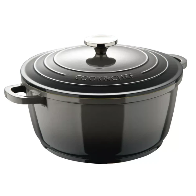 Каструля Bergner Excalibur з кришкою 6.5 л 28 см BG-36102-GY сіра (00128358) - Фото 1 Каструля Bergner Excalibur з кришкою 6.5 л 28 см BG-36102-GY сіра (00128358) - изображение 1