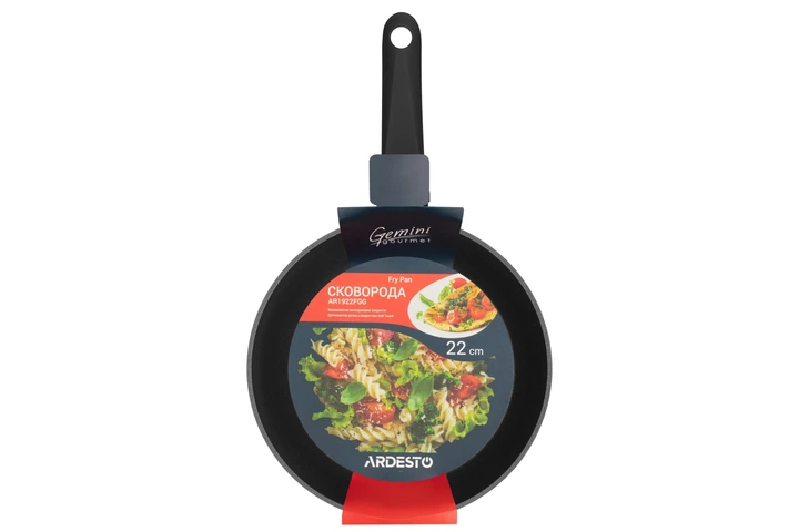 Сковорода Ardesto Gemini Gourmet Aosta, 22см, алюміній, чорний (00106653) - изображение 2