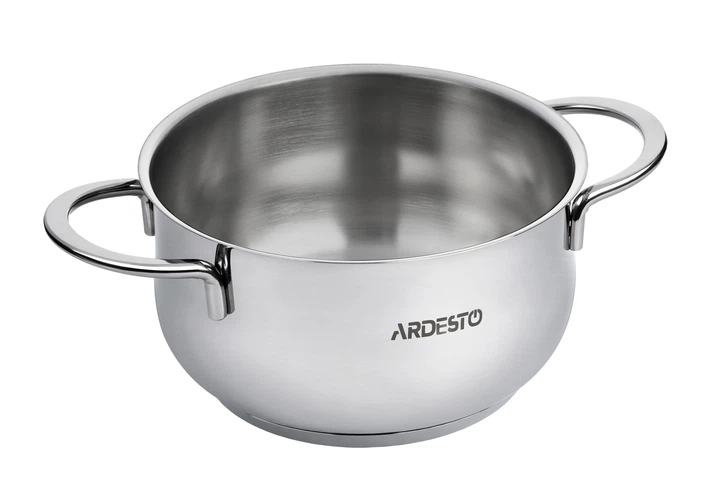 Каструля Ardesto Black Mars зі скляною кришкою нержавіюча сталь 4,3л 22см AR0743S чорна (00107429) - зображення 3