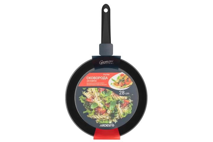Сковорода Ardesto Gemini Gourmet Aosta, 28см, алюміній, чорний (00106656) - зображення 2