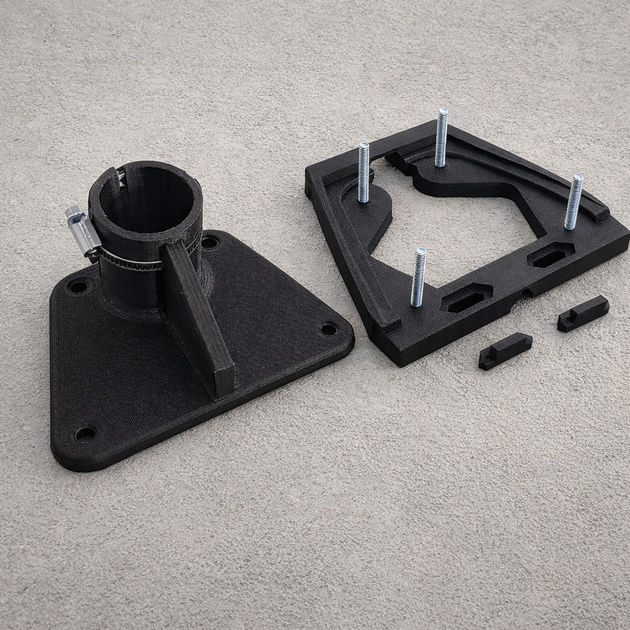 Крепление Starlink Gen 3 Kickstand на трубу 33 мм с хомутом и болтами черное - Фото 1 Крепление Starlink Gen 3 Kickstand на трубу 33 мм с хомутом и болтами черное - изображение 1