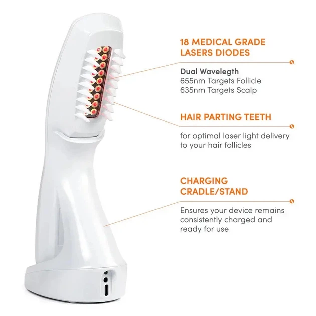 HAIRMAX Actonis™ Dual Action 18 лазерная расчёска для стимуляции роста волос (замена LaserComb Ultima 12) - изображение 2