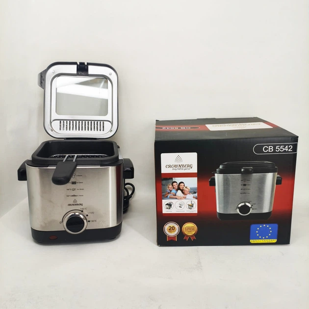 Фритюрница для дома на 1.5л Crownberg CB-5542 1200Вт QV-47 - Фото 6 Фритюрница для дома на 1.5л Crownberg CB-5542 1200Вт QV-47 - изображение 6