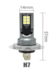 LED лампы H7 12 SMD 3030 6000 K для фар и противотуманных фар комплект 2 шт - изображение 3