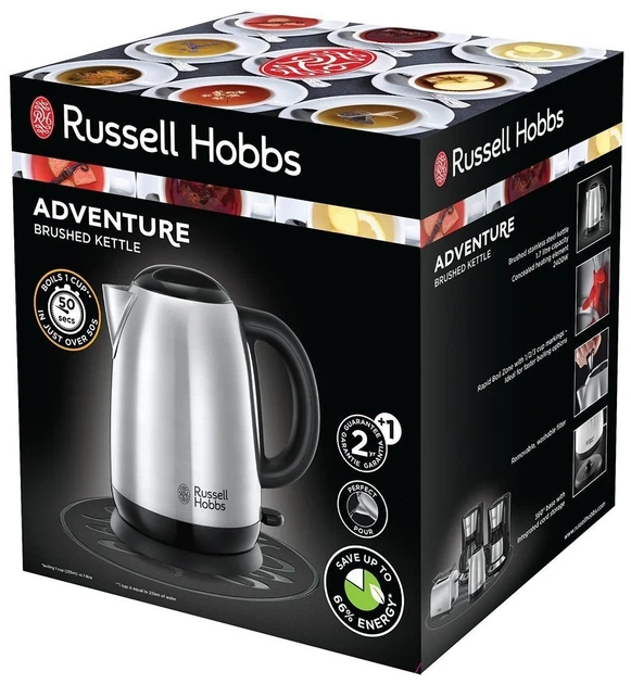 Електрочайник Russell Hobbs Adventure 1.7л, метал, сріблясто-чорний (00109383) - изображение 5