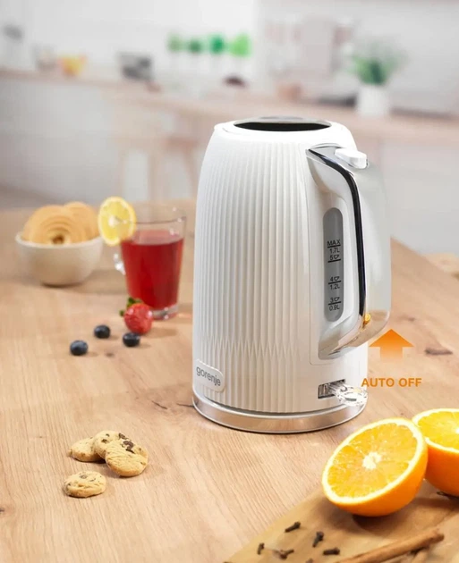 Електрочайник Gorenje 1.7л, Strix-контроль, білий матовий (00109477) - Фото 12 Електрочайник Gorenje 1.7л, Strix-контроль, білий матовий (00109477) - изображение 12