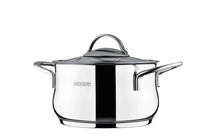 Каструля Ardesto Black Mars зі скляною кришкою нержавіюча сталь 1,8л 16см AR0718S чорна (00107427) - изображение 2