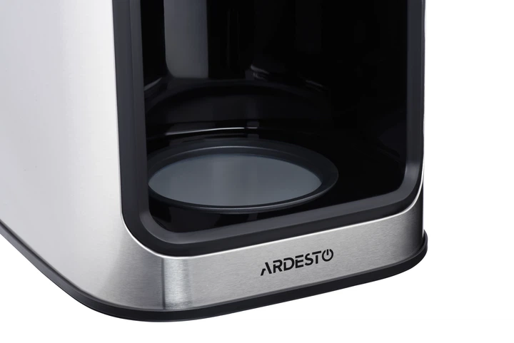 Кавоварка Ardesto крапельна Steel Collection 1.2л, зерно + мелена, дисплей, сріблясто-чорний (00110199) - изображение 4