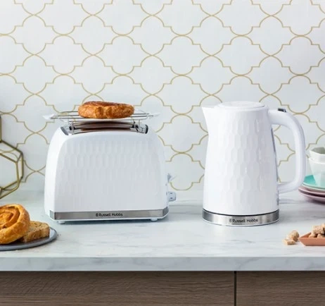 Електрочайник Russell Hobbs Honeycomb 1.7л, пластик, білий (00109395) - изображение 2