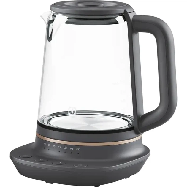 Електрочайник Electrolux 1.7л, Strix, скло, заварник, підтримка температури, чорний (00109423) - изображение 6