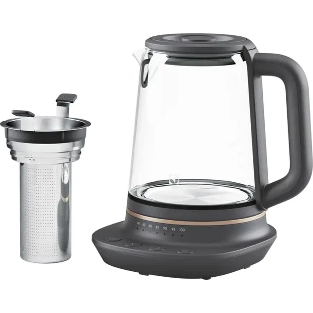 Електрочайник Electrolux 1.7л, Strix, скло, заварник, підтримка температури, чорний (00109423) - изображение 8
