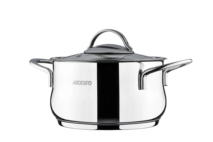 Каструля Ardesto Black Mars зі скляною кришкою нержавіюча сталь 2,3л діаметр 18см AR0723S чорна (00107425) - зображення 2