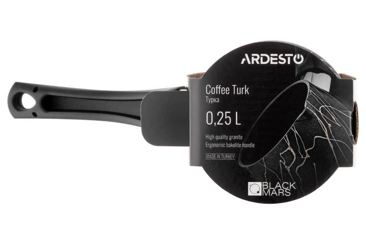 Турка Ardesto Black Mars, 0.25л, алюміній, бакеліт, чорний (00114256) - Фото 12 Турка Ardesto Black Mars, 0.25л, алюміній, бакеліт, чорний (00114256) - зображення 12