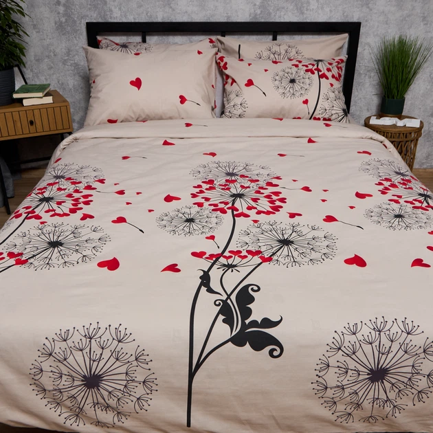 Комплект постельного белья Moon&Star King Size 220x240 см наволочки 2 х 40х60 см Love Dandelion Бязь Gold Люкс (MS-820010955) - Фото 2 Комплект постельного белья Moon&Star King Size 220x240 см наволочки 2 х 40х60 см Love Dandelion Бязь Gold Люкс (MS-820010955) - изображение 2