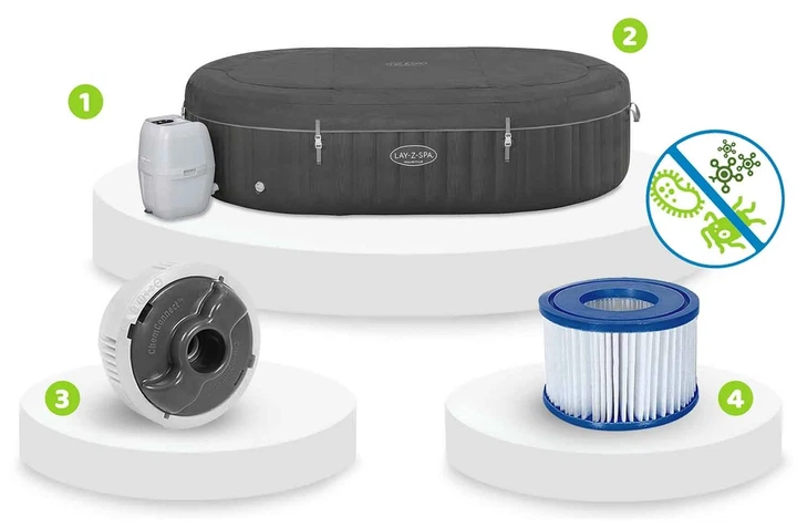 Dmuchane SPA Bestway Lay-Z Mauritius dla 7 osób (60067) (6941607348505) - obraz 4