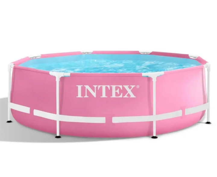 Каркасний басейн Intex 28290 Metal Frame 244 х 76 см об'єм 2843 л Рожевий - изображение 2