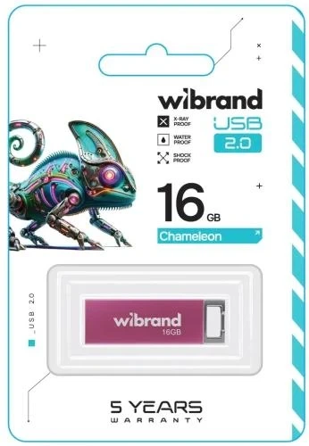 Флеш накопитель USB 16Gb Wibrand Chameleon, Pink, USB 2.0 (WI2.0/CH16U6P) - изображение 2