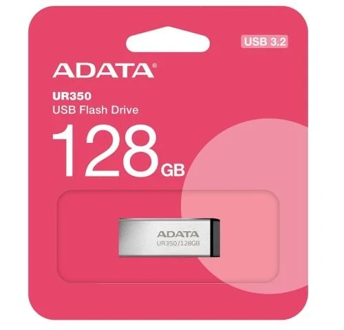 Флеш накопитель USB 128Gb ADATA UR350, Silver/Black, USB 3.2 Gen 1 (UR350-128G-RSR/BK) - изображение 4