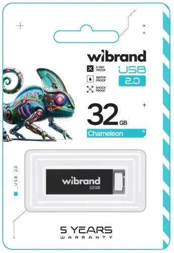 Флеш накопитель USB 32Gb Wibrand Chameleon, Black, USB 2.0 (WI2.0/CH32U6B) - изображение 2