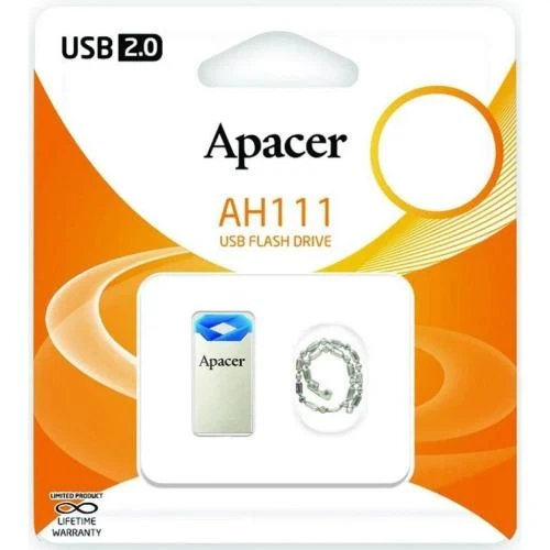 Флеш накопитель USB 64Gb Apacer AH111, Silver/Blue, USB 2.0 (AP64GAH111U-1) - Фото 5 Флеш накопитель USB 64Gb Apacer AH111, Silver/Blue, USB 2.0 (AP64GAH111U-1) - изображение 5