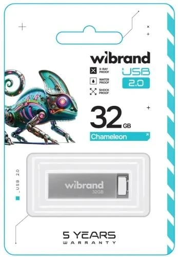 Флеш накопичувач USB 32Gb Wibrand Chameleon, Silver, USB 2.0 (WI2.0/CH32U6S) - зображення 2