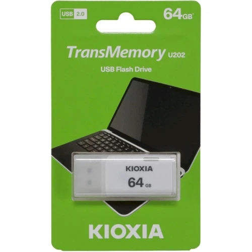 Флеш накопитель USB 64Gb Kioxia TransMemory U202, White, USB 2.0 (LU202W064GG4) - Фото 3 Флеш накопитель USB 64Gb Kioxia TransMemory U202, White, USB 2.0 (LU202W064GG4) - изображение 3