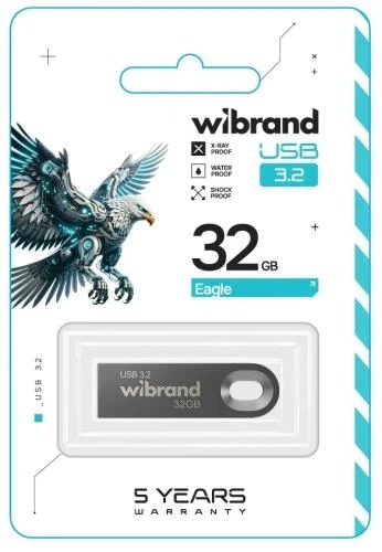 Флеш накопитель USB 32Gb Wibrand Eagle, Grey, USB 3.2 Gen 1 (WI3.2/EA32U10G) - Фото 2 Флеш накопитель USB 32Gb Wibrand Eagle, Grey, USB 3.2 Gen 1 (WI3.2/EA32U10G) - изображение 2