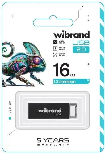 Флеш накопитель USB 16Gb Wibrand Chameleon, Black, USB 2.0 (WI2.0/CH16U6B) - изображение 2