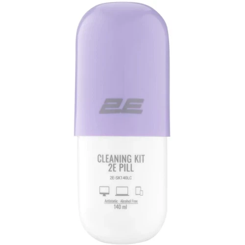 Набор чистящий 2E для экранов: спрей 140 мл, салфетка из микрофибры, Lilac/White (2E-SK140LC) - изображение 3