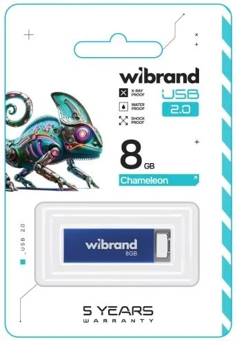 Флеш накопитель USB 8Gb Wibrand Chameleon, Blue, USB 2.0 (WI2.0/CH8U6U) - Фото 2 Флеш накопитель USB 8Gb Wibrand Chameleon, Blue, USB 2.0 (WI2.0/CH8U6U) - изображение 2