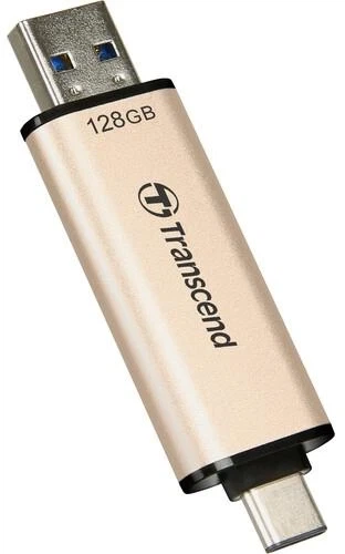 Флеш накопитель USB 128Gb Transcend JetFlash 930C, Gold/Black, Type-C / USB 3.2 Gen 1 (TS128GJF930C) - Фото 2 Флеш накопитель USB 128Gb Transcend JetFlash 930C, Gold/Black, Type-C / USB 3.2 Gen 1 (TS128GJF930C) - изображение 2
