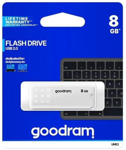 Флеш накопитель USB 8Gb Goodram UME2, White, USB 2.0 (UME2-0080W0R11) - изображение 5