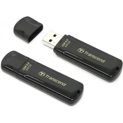 Флеш накопитель USB 64Gb Transcend JetFlash 700, Black, USB 3.1 Gen 1 (TS64GJF700) - Фото 1 Флеш накопитель USB 64Gb Transcend JetFlash 700, Black, USB 3.1 Gen 1 (TS64GJF700) - изображение 1