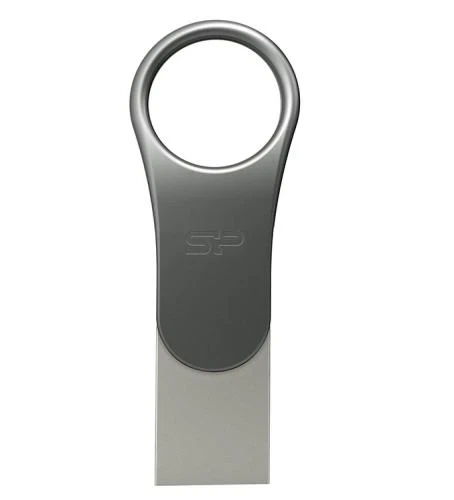 Флеш накопитель USB 64Gb Silicon Power Mobile C80, Titanium, Type-C / USB 3.2 (SP064GBUC3C80V1S) - Фото 2 Флеш накопитель USB 64Gb Silicon Power Mobile C80, Titanium, Type-C / USB 3.2 (SP064GBUC3C80V1S) - изображение 2