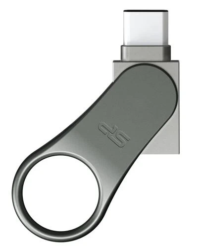 Флеш накопитель USB 64Gb Silicon Power Mobile C80, Titanium, Type-C / USB 3.2 (SP064GBUC3C80V1S) - Фото 3 Флеш накопитель USB 64Gb Silicon Power Mobile C80, Titanium, Type-C / USB 3.2 (SP064GBUC3C80V1S) - изображение 3