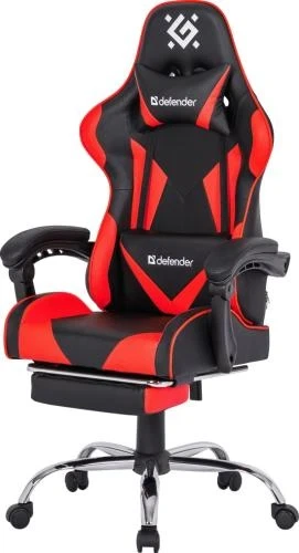 Игровое кресло Defender Pilot, Black/Red, экокожа (64354) - Фото 2 Игровое кресло Defender Pilot, Black/Red, экокожа (64354) - изображение 2