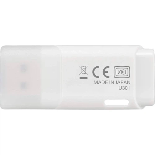 Флеш накопитель USB 128Gb Kioxia TransMemory U301, White, USB 3.2 Gen 1 (LU301W128GG4) - Фото 2 Флеш накопитель USB 128Gb Kioxia TransMemory U301, White, USB 3.2 Gen 1 (LU301W128GG4) - изображение 2