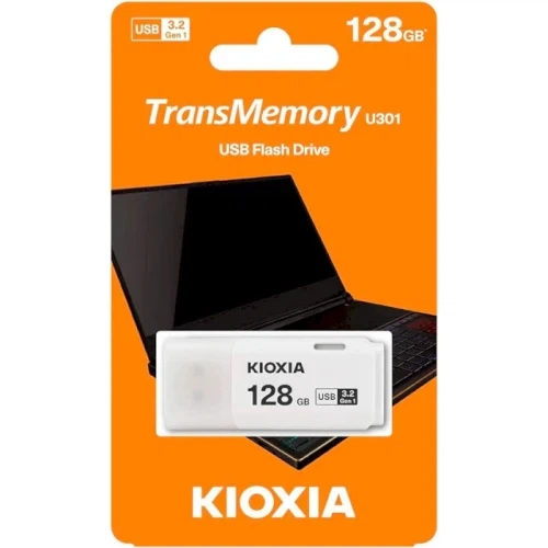 Флеш накопитель USB 128Gb Kioxia TransMemory U301, White, USB 3.2 Gen 1 (LU301W128GG4) - Фото 3 Флеш накопитель USB 128Gb Kioxia TransMemory U301, White, USB 3.2 Gen 1 (LU301W128GG4) - изображение 3