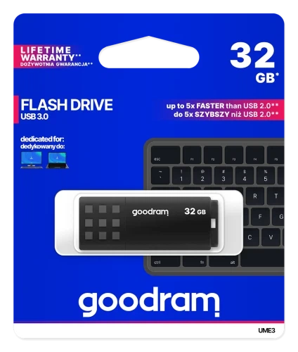 Флеш накопитель USB 32Gb Goodram UME3, Black, USB 3.2 Gen 1 (UME3-0320K0R11) - изображение 5