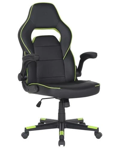 Игровое кресло 2E GAMING HEBI, Black/Green, ПУ кожа (2E-GC-HEB-BK) - Фото 2 Игровое кресло 2E GAMING HEBI, Black/Green, ПУ кожа (2E-GC-HEB-BK) - изображение 2