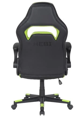 Игровое кресло 2E GAMING HEBI, Black/Green, ПУ кожа (2E-GC-HEB-BK) - Фото 4 Игровое кресло 2E GAMING HEBI, Black/Green, ПУ кожа (2E-GC-HEB-BK) - изображение 4