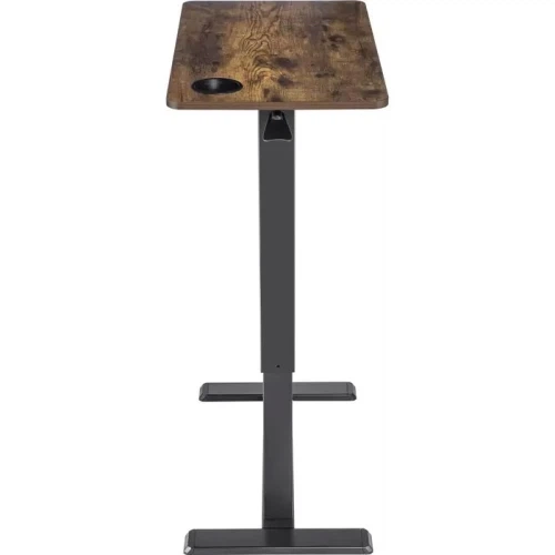 Компьютерный стол приставной OfficePro ODM366B, Dark Wood/Black - изображение 4