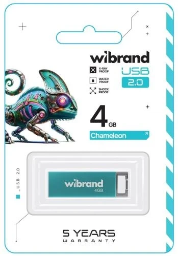 Флеш накопичувач USB 4Gb Wibrand Chameleon, Light Blue, USB 2.0 (WI2.0/CH4U6LU) - Фото 2 Флеш накопичувач USB 4Gb Wibrand Chameleon, Light Blue, USB 2.0 (WI2.0/CH4U6LU) - зображення 2