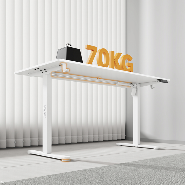 Компьютерный стол с электрорегулировкой высоты Sense7 Nojo LIGHT 140x70 см Белый - Фото 3 Компьютерный стол с электрорегулировкой высоты Sense7 Nojo LIGHT 140x70 см Белый - изображение 3