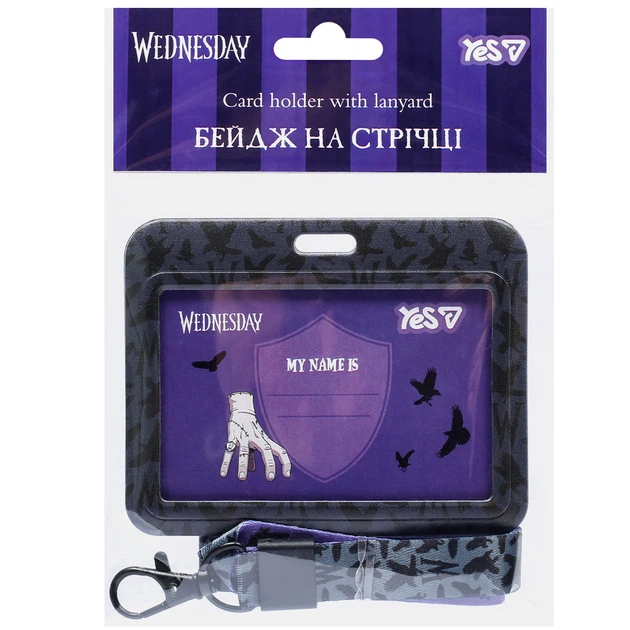 Бейдж горизонтальний YES Wednesday 940422 8.5х5.4 см - зображення 2