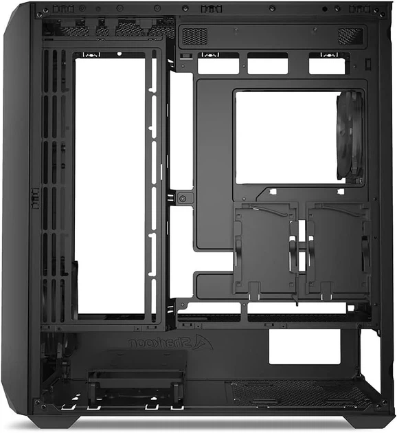 Корпус Sharkoon AK3 / ATX / BTF / USB-C / 2x120mm / без БП / Черный (101941767) - Фото 7 Корпус Sharkoon AK3 / ATX / BTF / USB-C / 2x120mm / без БП / Черный (101941767) - изображение 7