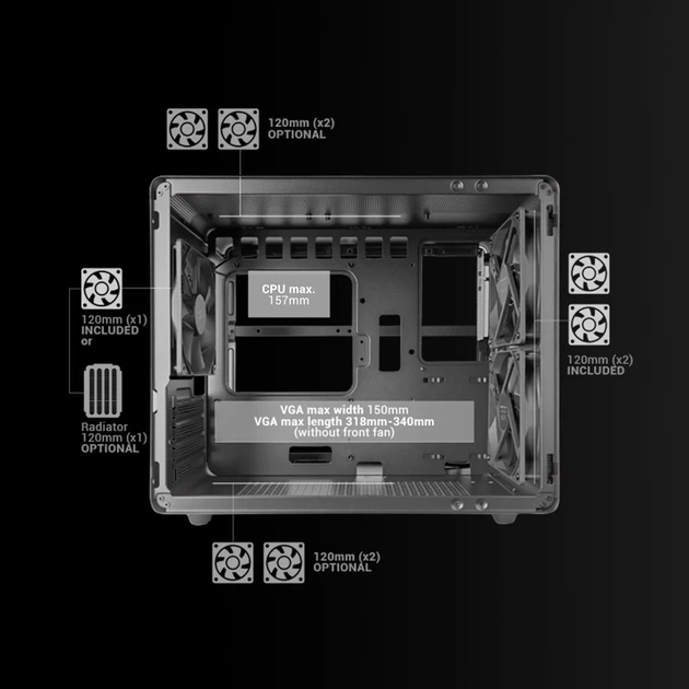 Профессиональный корпус Mars Gaming MC-MPRO Черный (101920082) - изображение 6