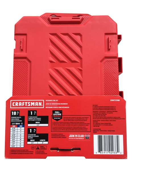 Набір професійного інструменту CRAFTSMAN Mechanics Tool Set 20 шт - Фото 2 Набір професійного інструменту CRAFTSMAN Mechanics Tool Set 20 шт - зображення 2